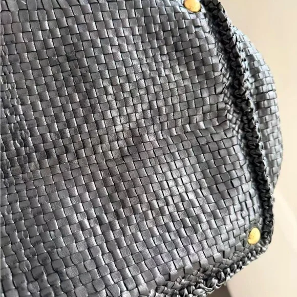 Prada Black Leather Woven Tote Bag - Picture 6 of 11